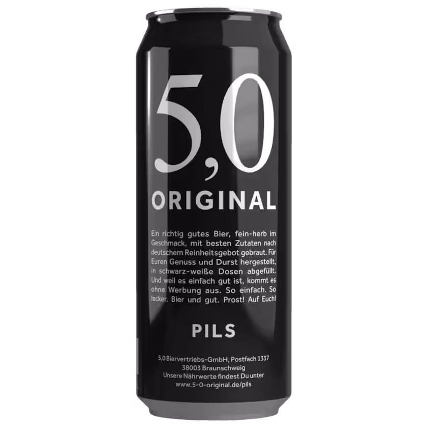 5,0 Original Pils 0,50L Dose 5,0% vol.