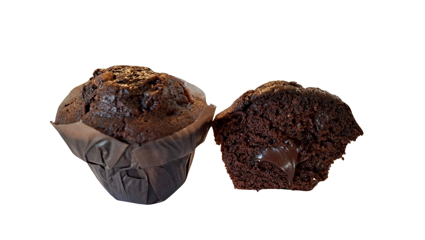 Double Chocolate Muffin gefüllt