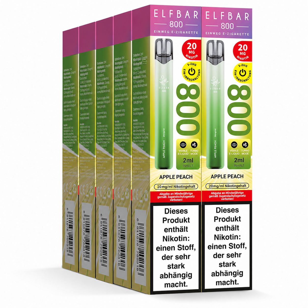 Elfbar 800 - Apple Peach 20mg - 10er Pack