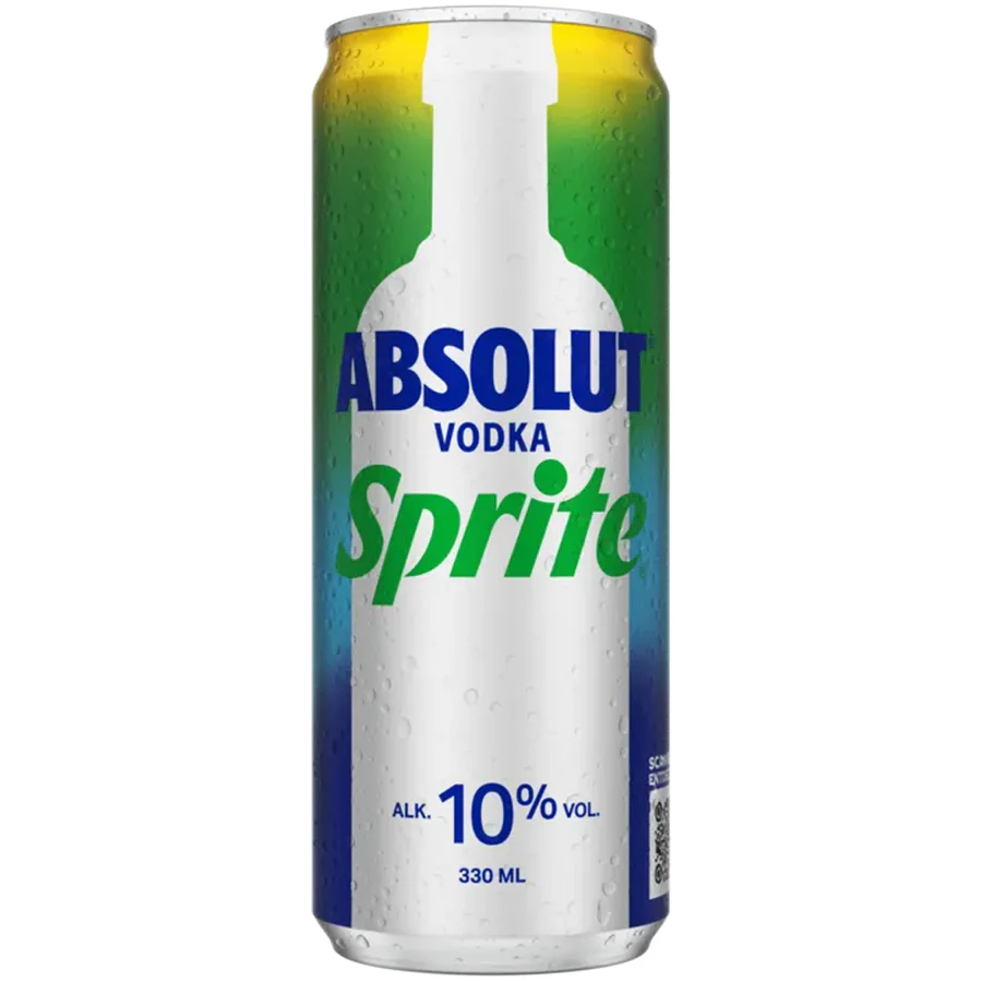 Absolut Vodka & Sprite – 10 % vol., 0,33 l