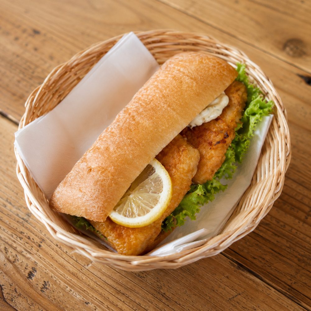 Ciabatta mit Backfisch