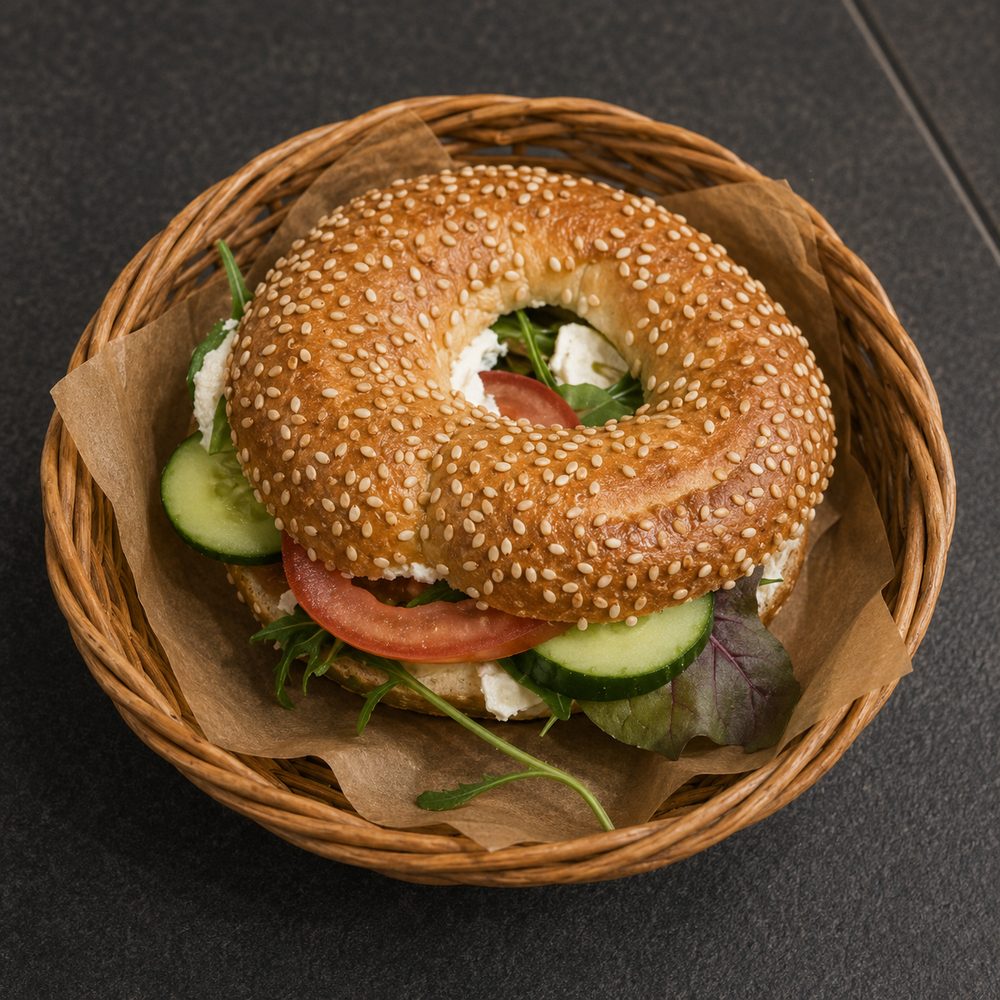 Bagel mit Frischkäse