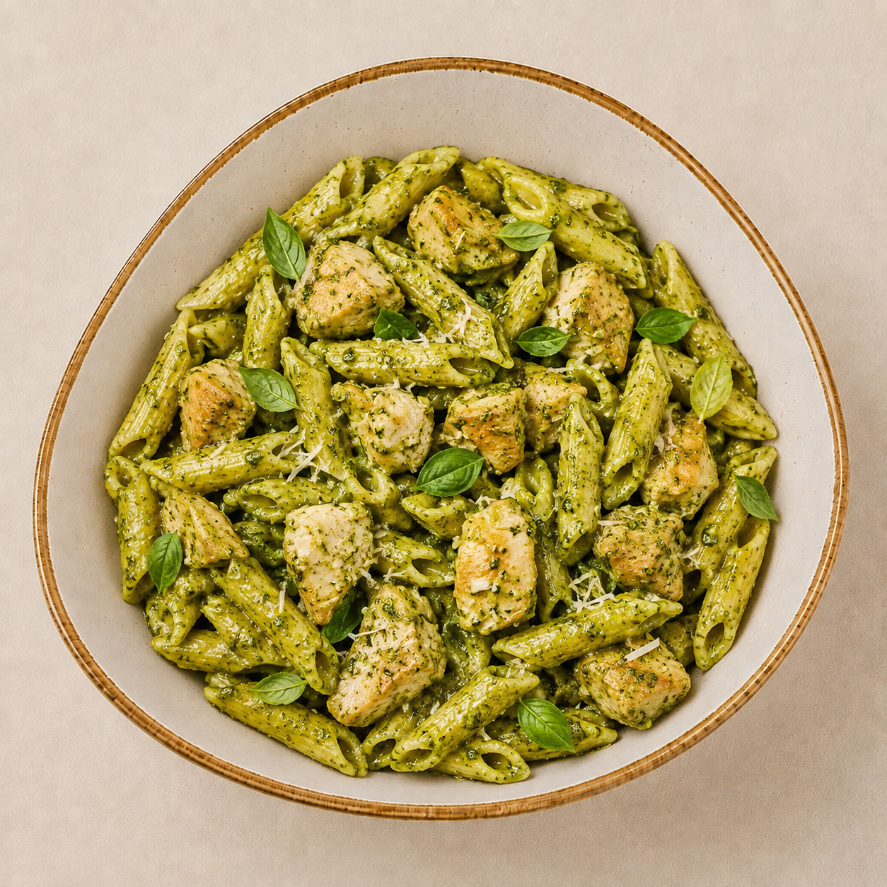 Penne Pesto-Verde mit Hähnchen