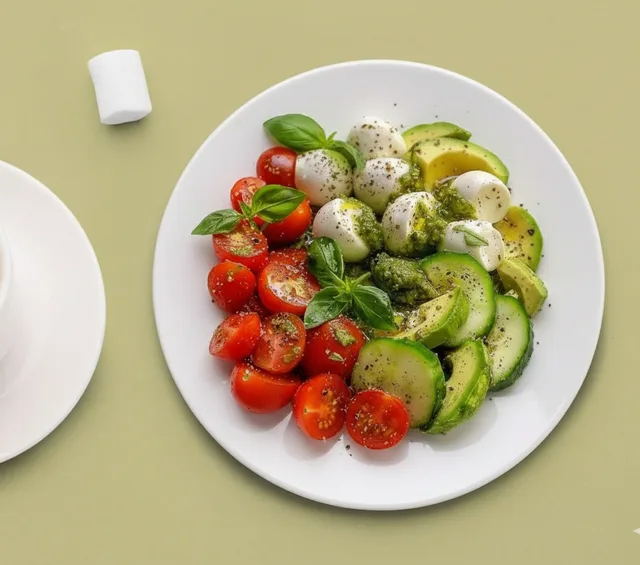 Mozzarella-Pesto-Bowl